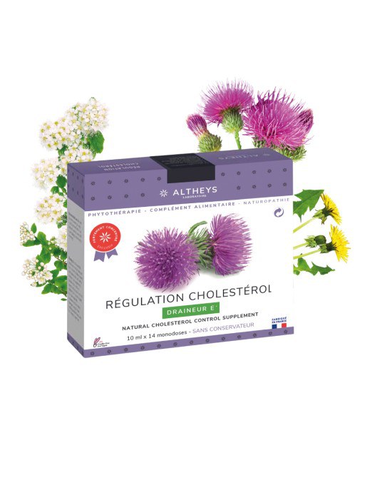 Régulation Cholestérol - Drainage des graisses corporelles 100% naturel aux plantes