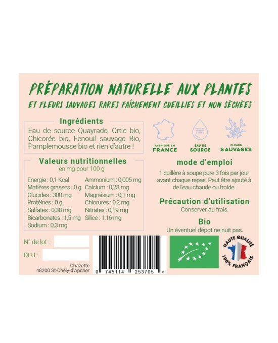 Tisane PURETE bio 250ml (30 tisanes)