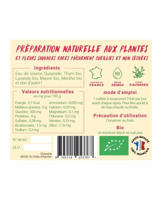 Tisane IMMUNITE bio 250ml, (30 tisanes)