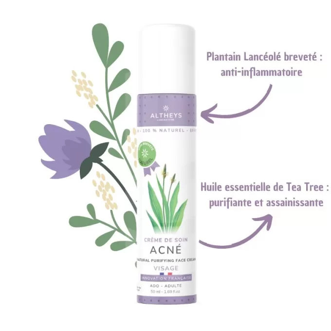 Crème anti acné pour traiter les imperfections et boutons