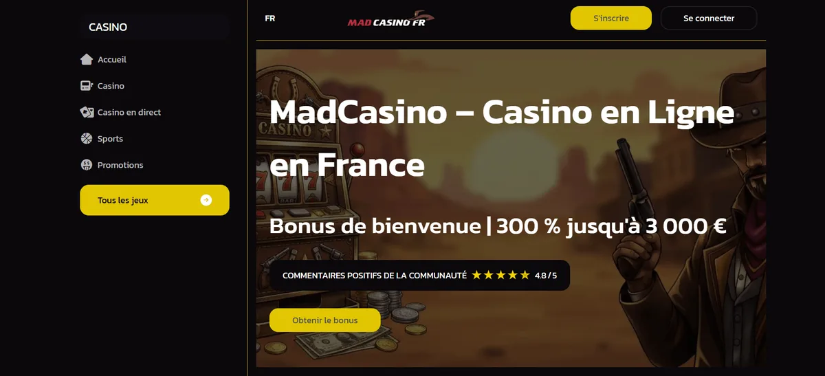 MadCasino casino screenshot