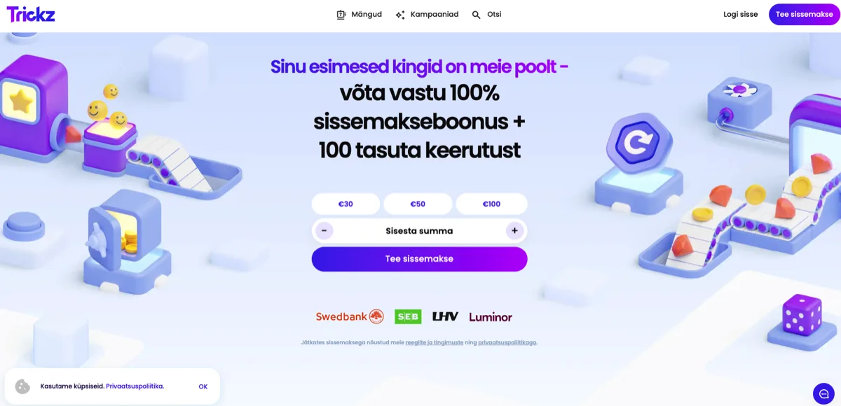 Trickz casino screenshot